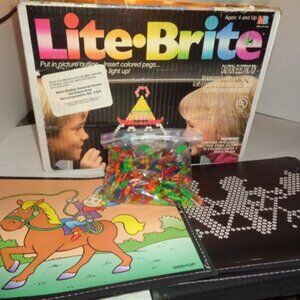 Lite - Brite By Milton Bradley Light Toy, Vintage 1990 Issue Working